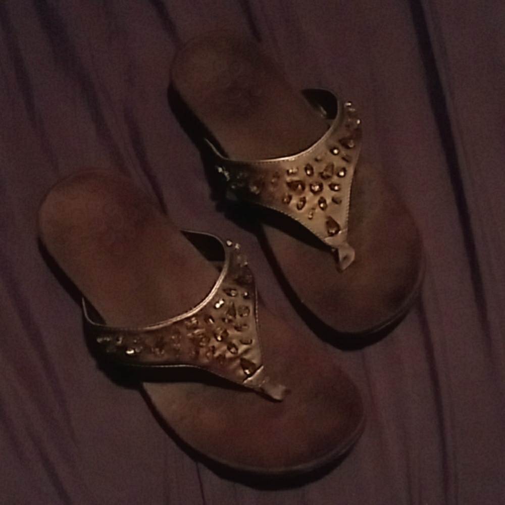 Vionic "Pearl" Sandals Bronze/Brown Size 10